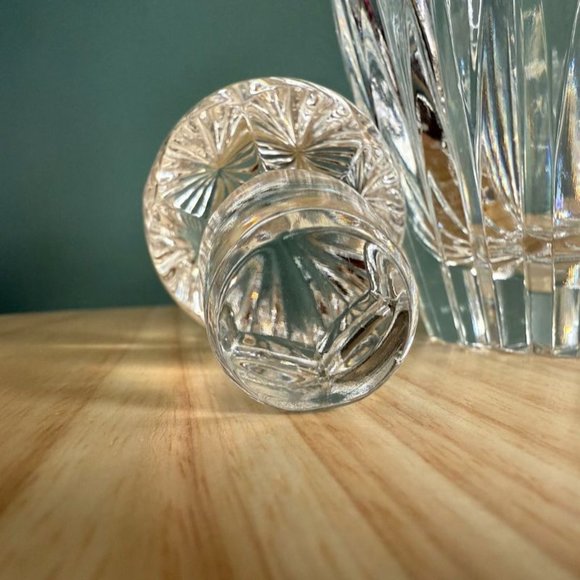 Vintage Crystal Decanter With Stopper Bohemia Czech Republic Elegant Cut Thumbpr - Picture 8 of 10